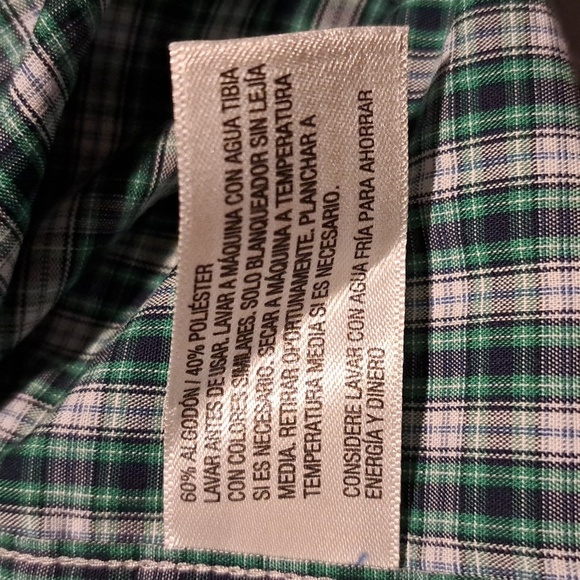 Cat & Jack boys large or 12-14 blue & green plaid long sleeved shirt - Picture 5 of 6